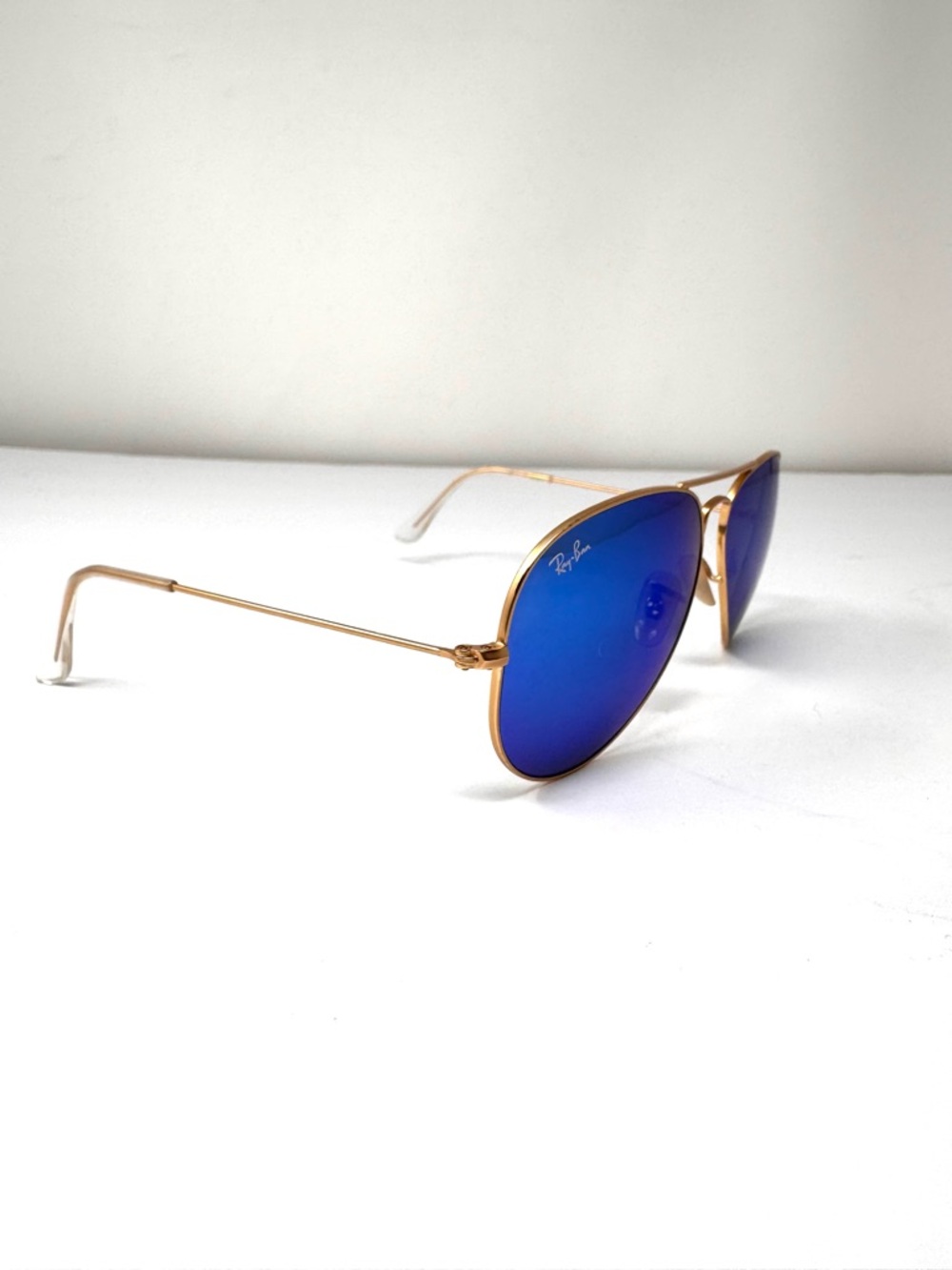 RAY BAN aviator large mirror reflective sunglasses, made in Italy, unisex - Picture 5 of 13